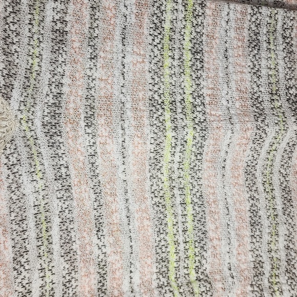 Sam & Lavi Size Large Mini Dress Lightweight Fridge Detail Multi-colored Stripes - Picture 3 of 6